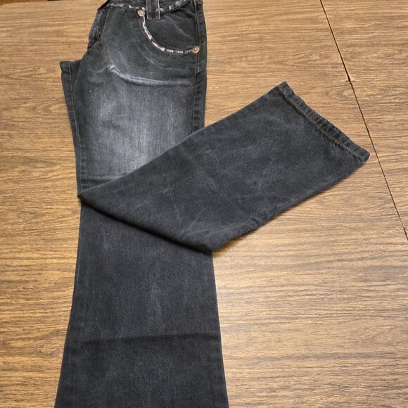 KLEPTON Basic Clothes Unisex Vintage Boot Leg Jeans w/Accent Pockets - Black - Picture 5 of 15